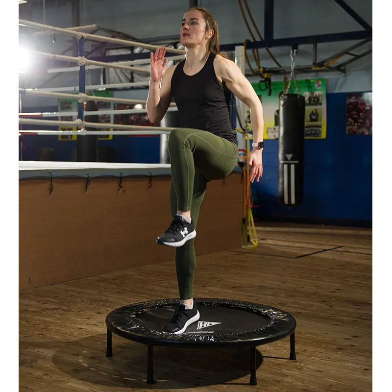 Hit Fitness 40" Mini Trampoline, Gym equipment mat flooring, Olympic weight plates, Exercise equipment for bad knees