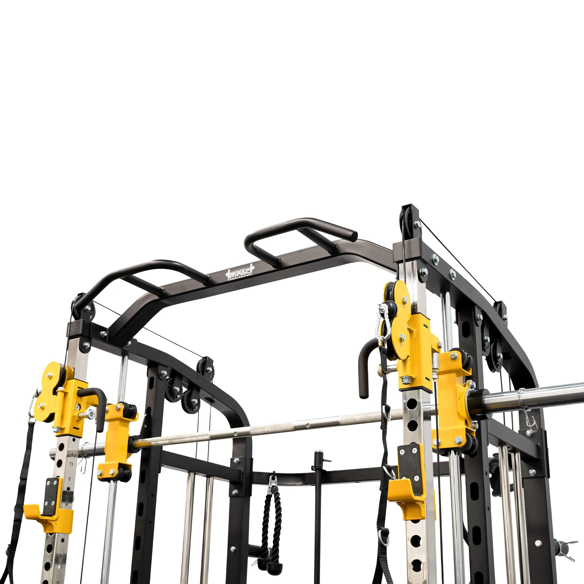Impact Fitness MF10 Multi-Trainer with Adjustable Bench, Cable machine attachments, Compact gym equipment for small spaces