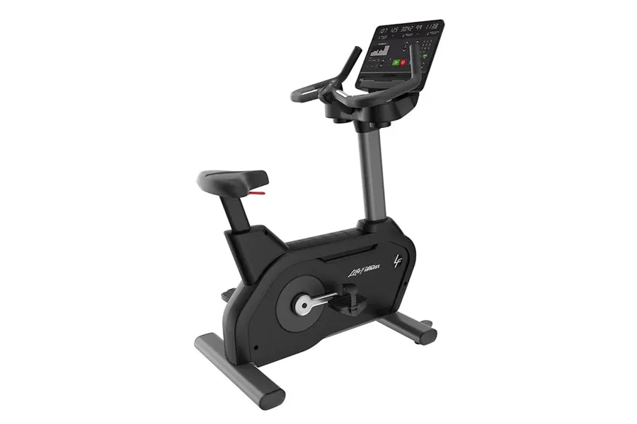 Dont Miss Life Fitness Club Series   (Plus) Upright Lifecycle Bike w/ SE3 Console (DEMO) (SUMMER SALE) Style Meets Function, Fitness Testing, Adjustable dumbbells