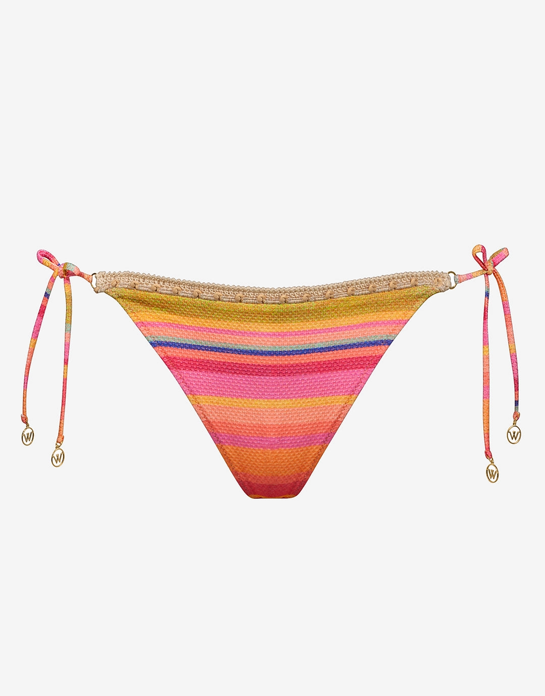 Dopamine Stripe Tie Side Bikini Pant - Dopamine Brights