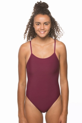 Drew One Piece Swimsuit - Cabernet
