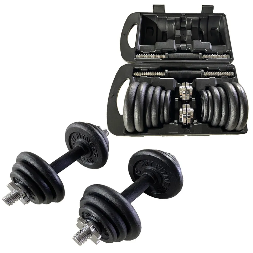 Editor-Loved Hit Fitness Adjustable Dumbbell Set | 20kg Too Good to Miss, Gym lock combination, Rowing machine for small spaces, Foldable weight bench
