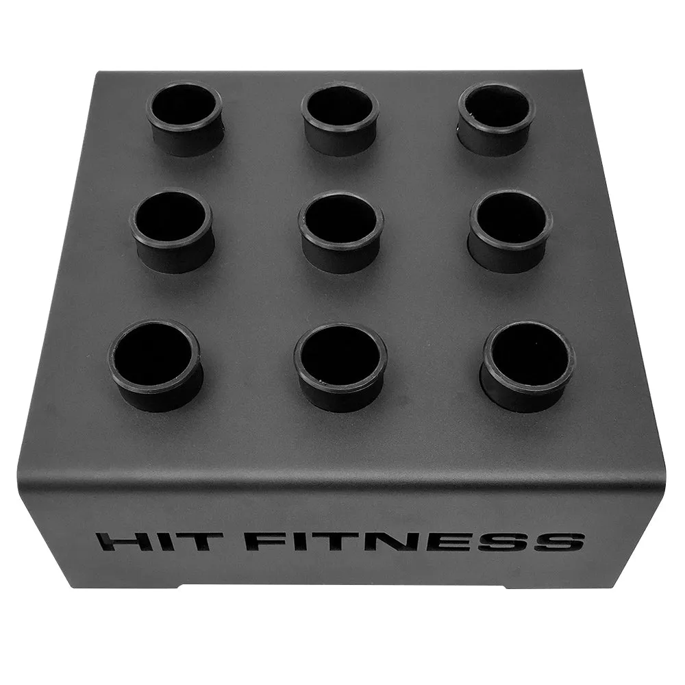 Hit Fitness Olympic Bar Holder 9 Bars, Dumbbell Sets, Wrist weights, Magnetic rowing machine