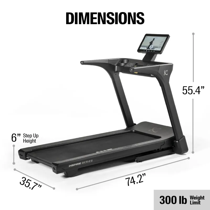 Inspire Fitness T5S Folding Treadmill with Touchscreen Display, Quick-dry sweatpants