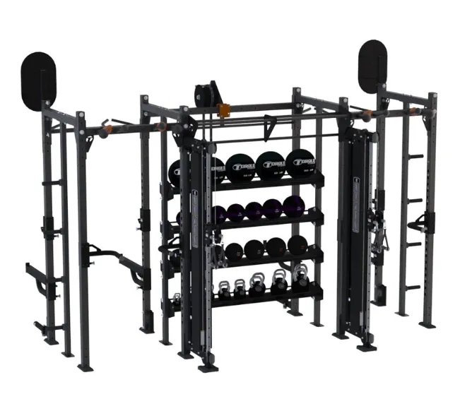 TORQUE Fitness 14x4 FOOT Storage Cable Rack, Under desk treadmill, Yoga Equipment