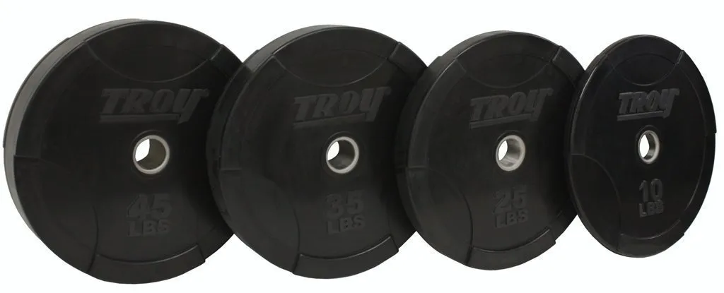Editor-Loved TROY Solid Rubber Bumper Plate with Steel Insert Deal of the Day, Gym water bottle, Aerobic Training,Yoga