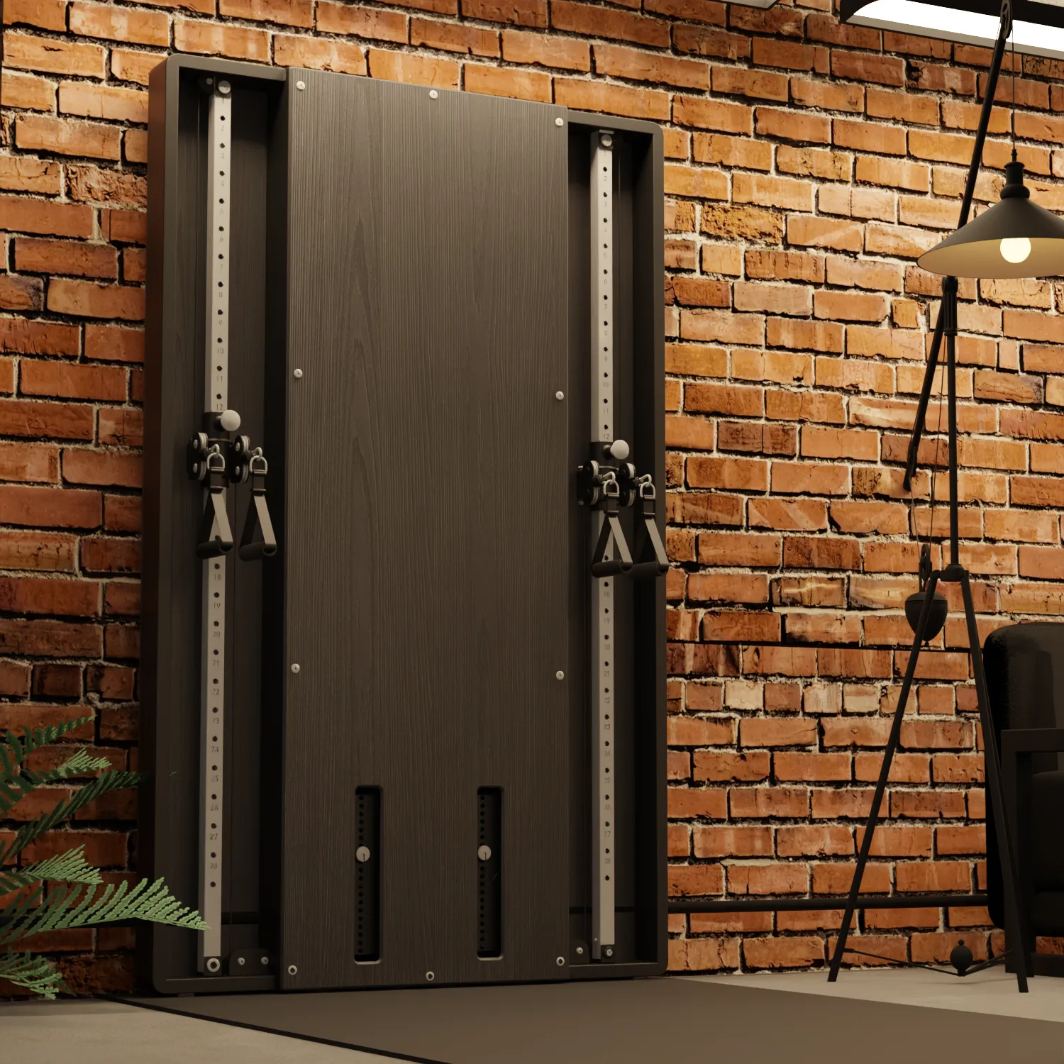 Flow 6 Black -  Wall Mounted Functional Trainer, Smart home gym, Rebounders