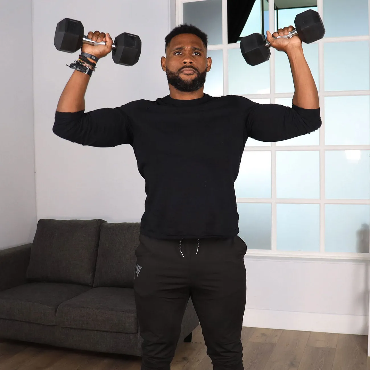 Hit Fitness Hex Dumbbells | 10kg, Calorie burn tracker, Flooring, Select Functions