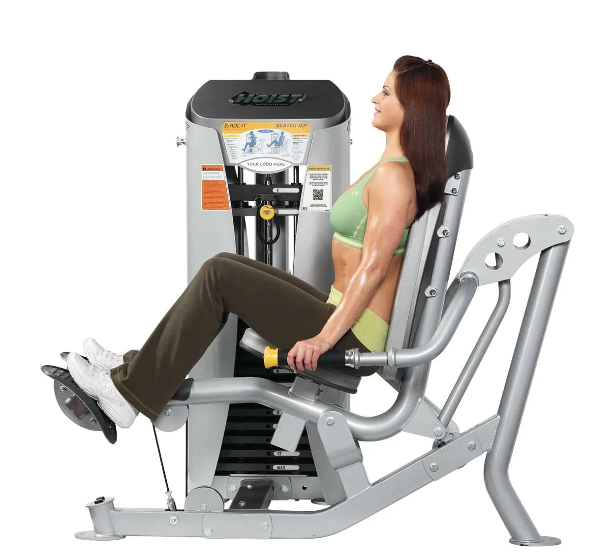 Hoist Seated Dip, Yoga wheel for back, Rogue Fitness squat rack