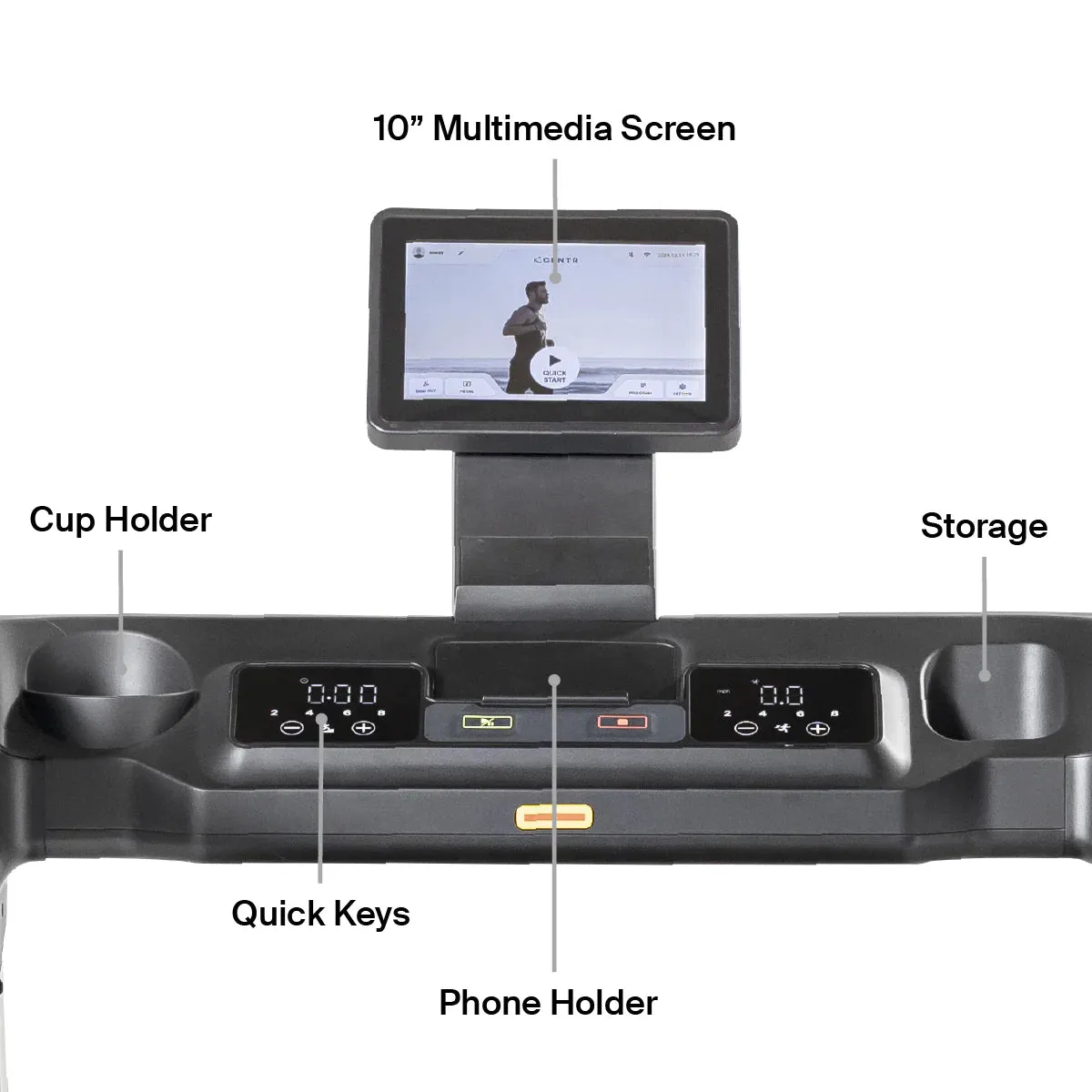 Inspire T4S Treadmill with Touch Console, Gym Equipment, Rollable Sled Track
