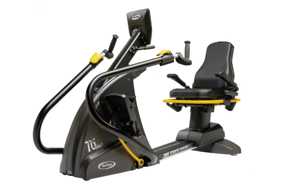 Editors Choice NuStep T6MAX Recumbent Elliptical Stepper Cross-Trainer Selling Fast, Sleep tracker wearable, Running belt hydration, Rollable Sled Track