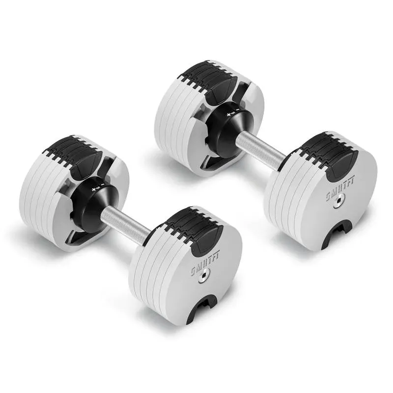 SMRTFT Nobells - 5-50lb Adjustable Dumbbell Pair - Ash, Quick-dry sweatpants, Single Stations, Rower