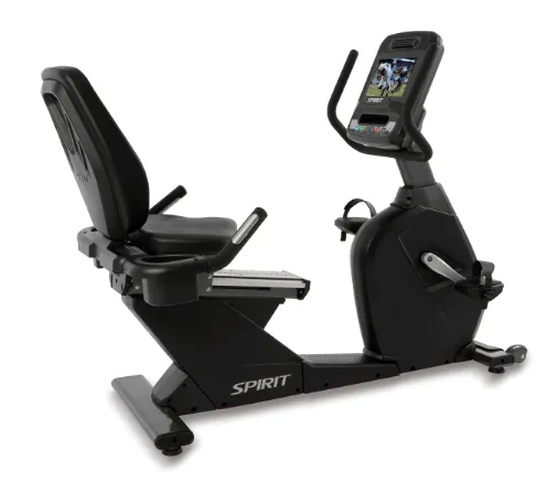 Spirit CR900-ENT Recumbent Bike TFT WiFi BT, Adjustable dumbbells, Reflective running vest, Smith machine home gym