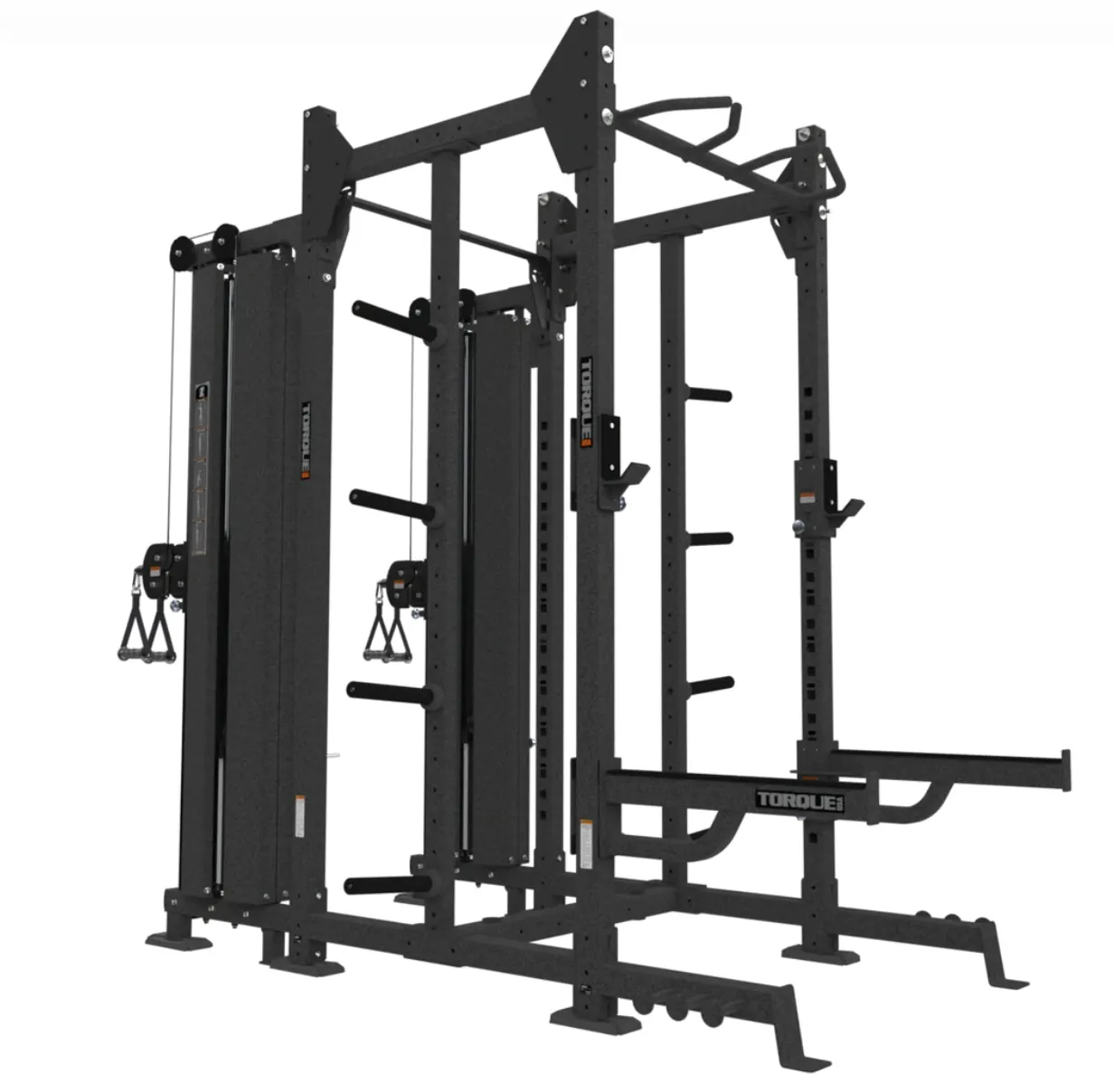 TORQUE Fitness FOOT 4X4 ft Siege Storage Cable Rack, Mats, Mobility, Rowing machine for small spaces
