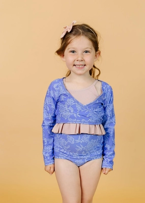 Elegant Floral | Mini Wrap Top Rashguard