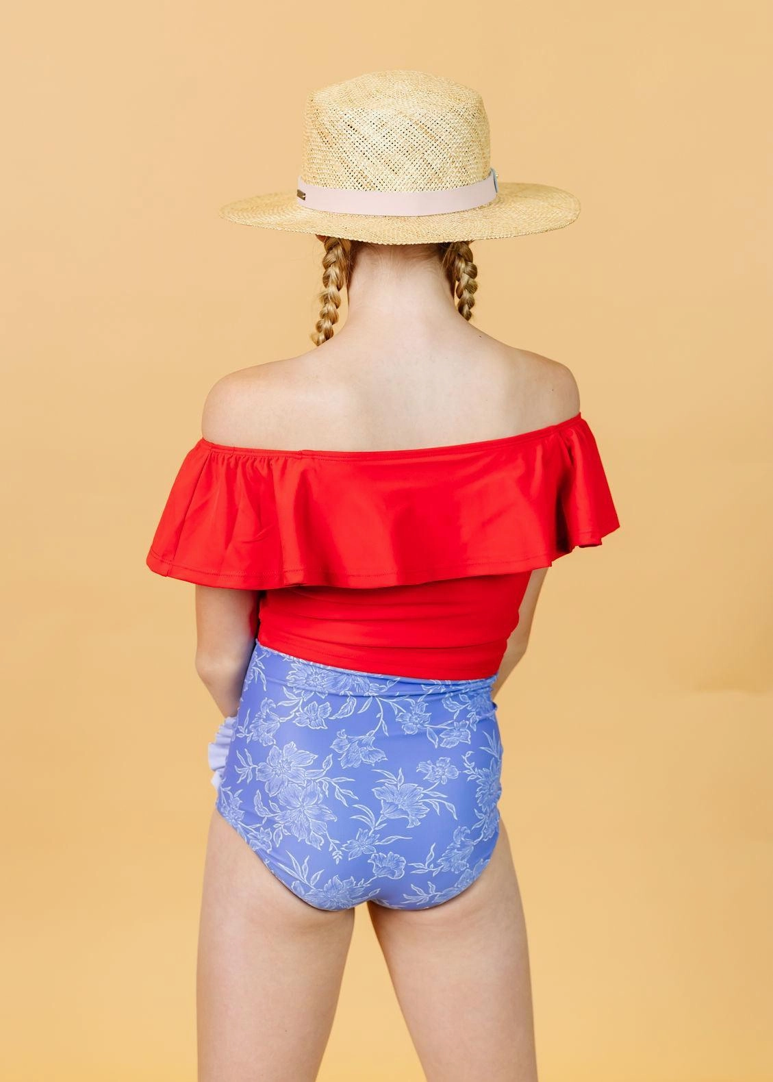 Elegant Floral | Youth Down in Front Ruffle Bottoms