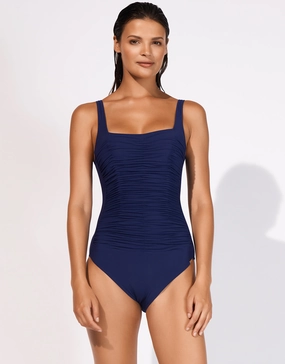 Elements Square Neck Swimsuit - Indigo