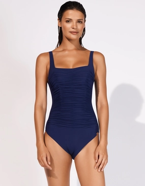 Elements Square Neck Swimsuit - Indigo