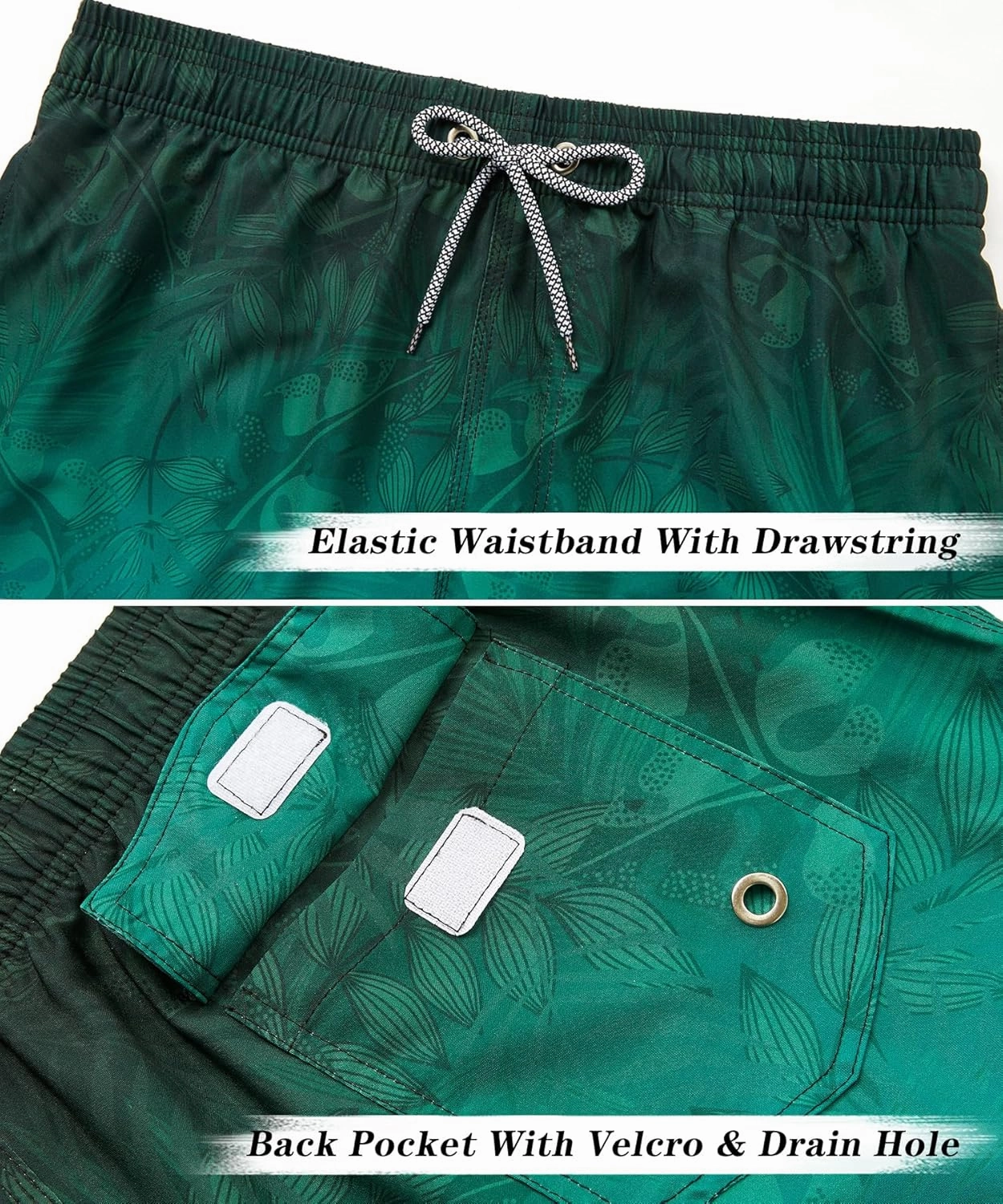 ELETOP Men's Swim Trunks Quick Dry Bathing Suit Swimming Board Shorts Mesh Lining Beach Swimwear