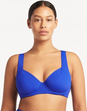 Essentials Underwired C/D Cup Bikini Top - Cobalt