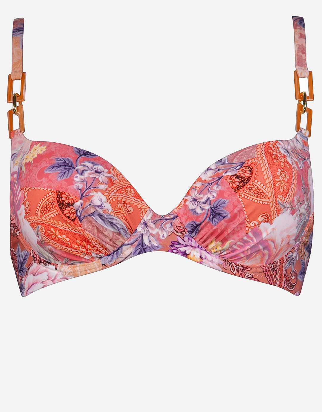 Euphoria Gathered Underwired Bikini Top - Rose Infusion
