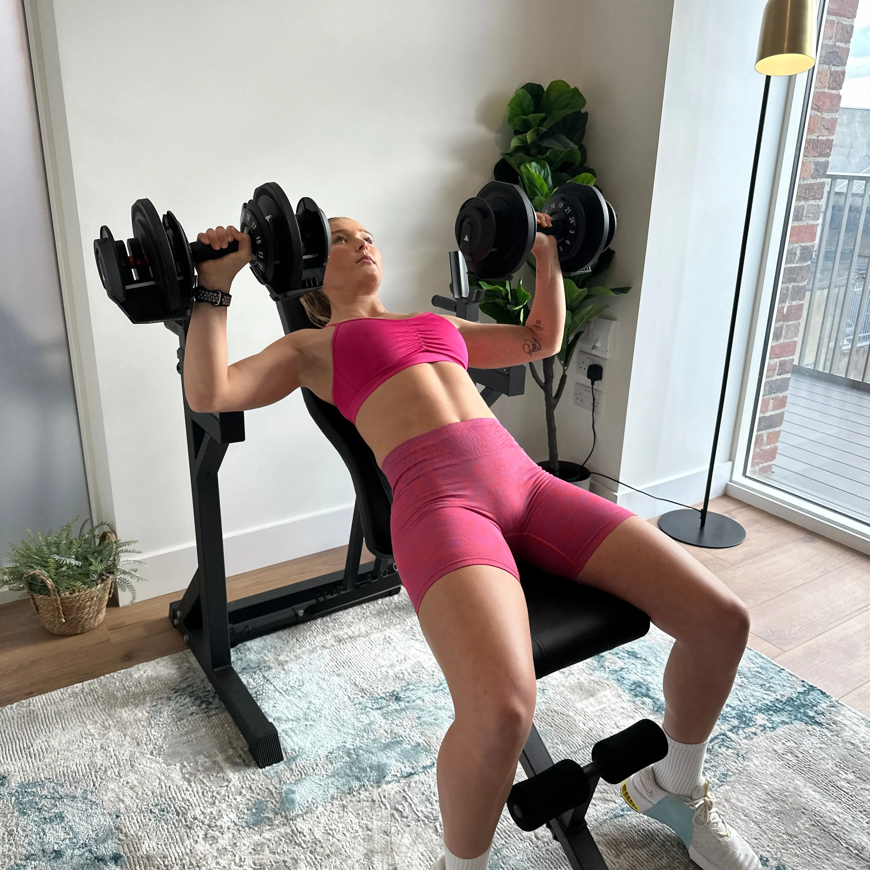 Hit Fitness Adjustable Dumbbells | 24kg Pair, Bands,Tubing