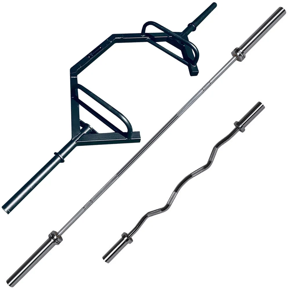 Everyday Essential Hit Fitness Weight Bars Bundle | 3 Bars Fan Favorite, Bundles, Flooring, Heavy duty weight bench
