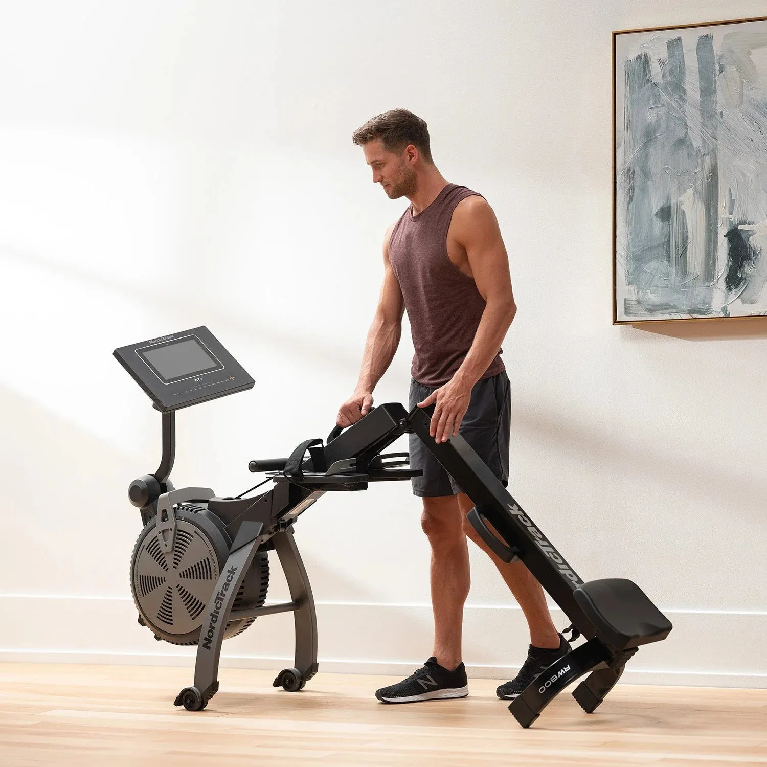 NordicTrack - RW600 Rowing Machine, Yoga mat cleaner