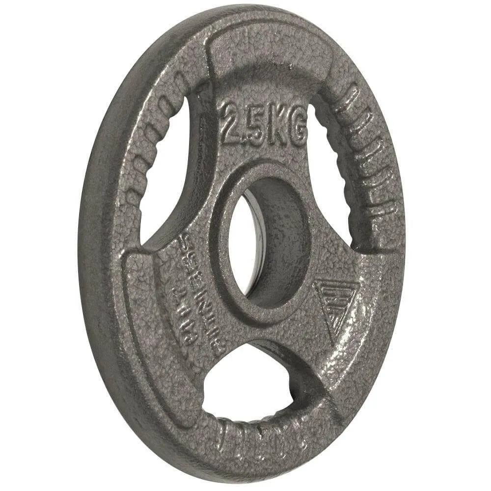 Olympic Cast Iron Tri-Grip Disc | 2.5kg, Weight Plate Sets, Kettlebells, Resistance Bands,Tubes