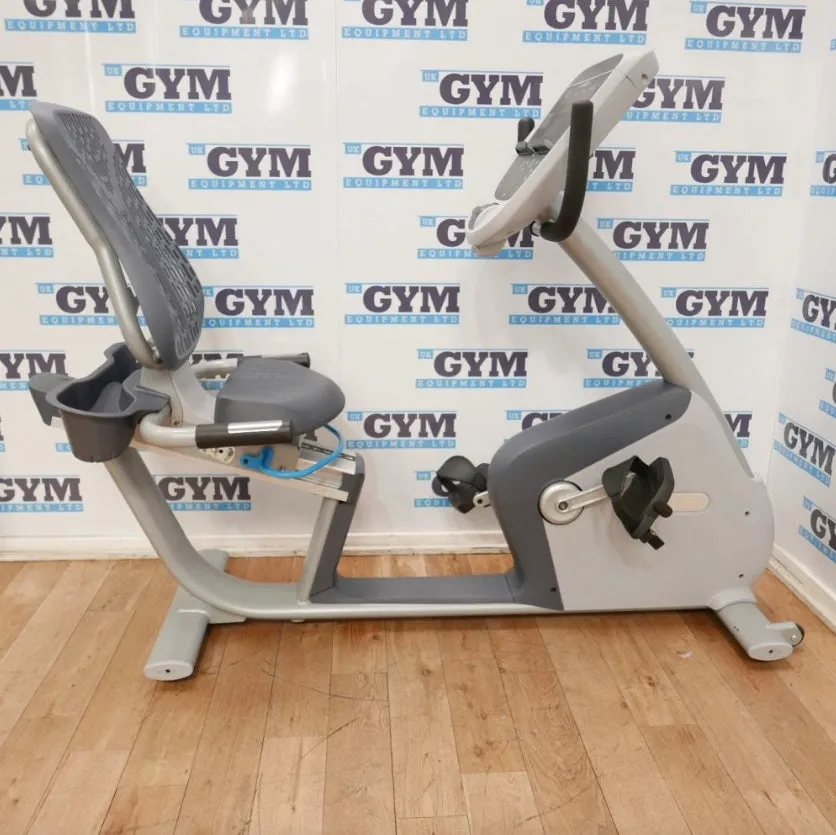 Refurbished Precor RBK 835 Recumbent Bike, Pump Sets, Sandbag weight training, Adjustable bench for home gym