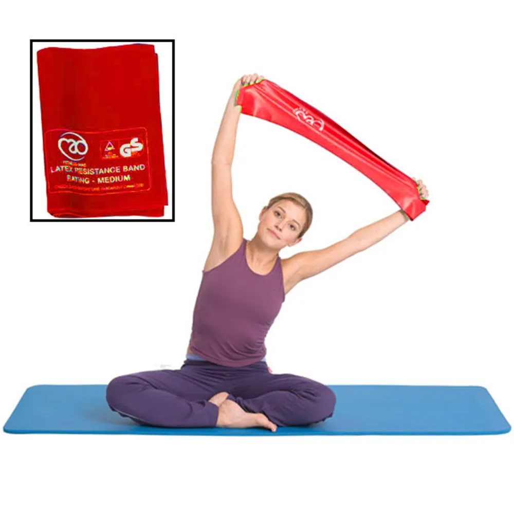 Fitness-Mad Resistance Band (Band Only) | Light | Red, Chin Up,Pull Up Bars, Bamboo foam roller