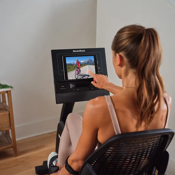 NordicTrack G LE Recumbent Bike, Rowing machine for small spaces, Gym Equipment, Gloves Straps,Belts