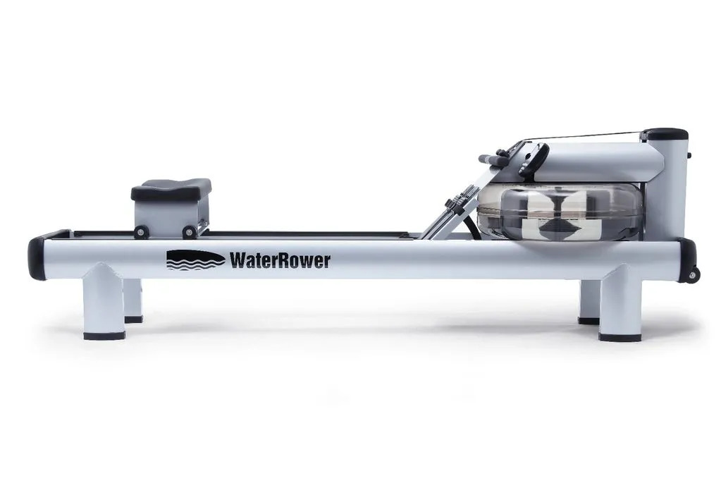 WaterRower M1 Rower with S4 Performance Monitor, Heavy duty weight bench