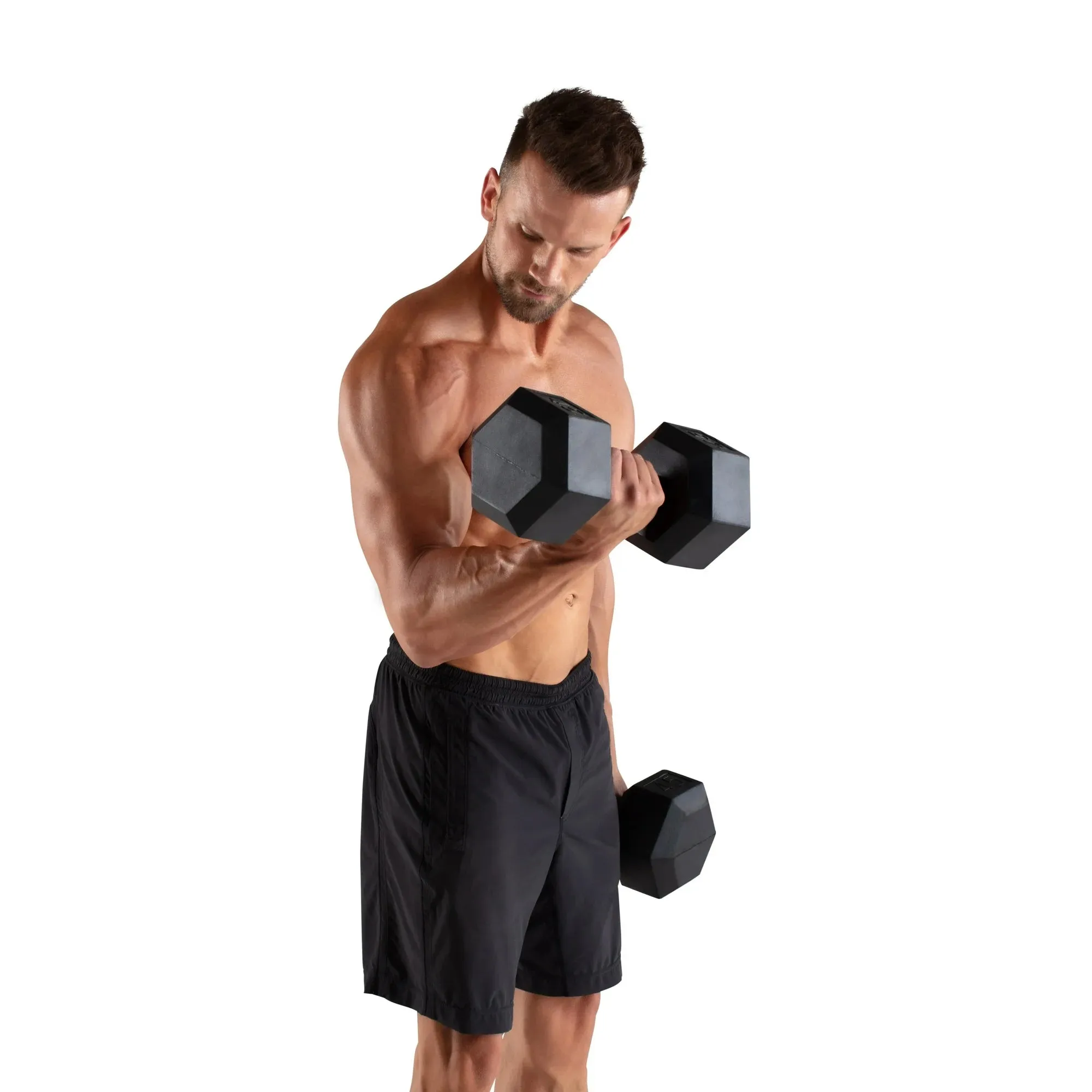 Weider - Rubber Hex Dumbbell - 110lbs, GPS running watch