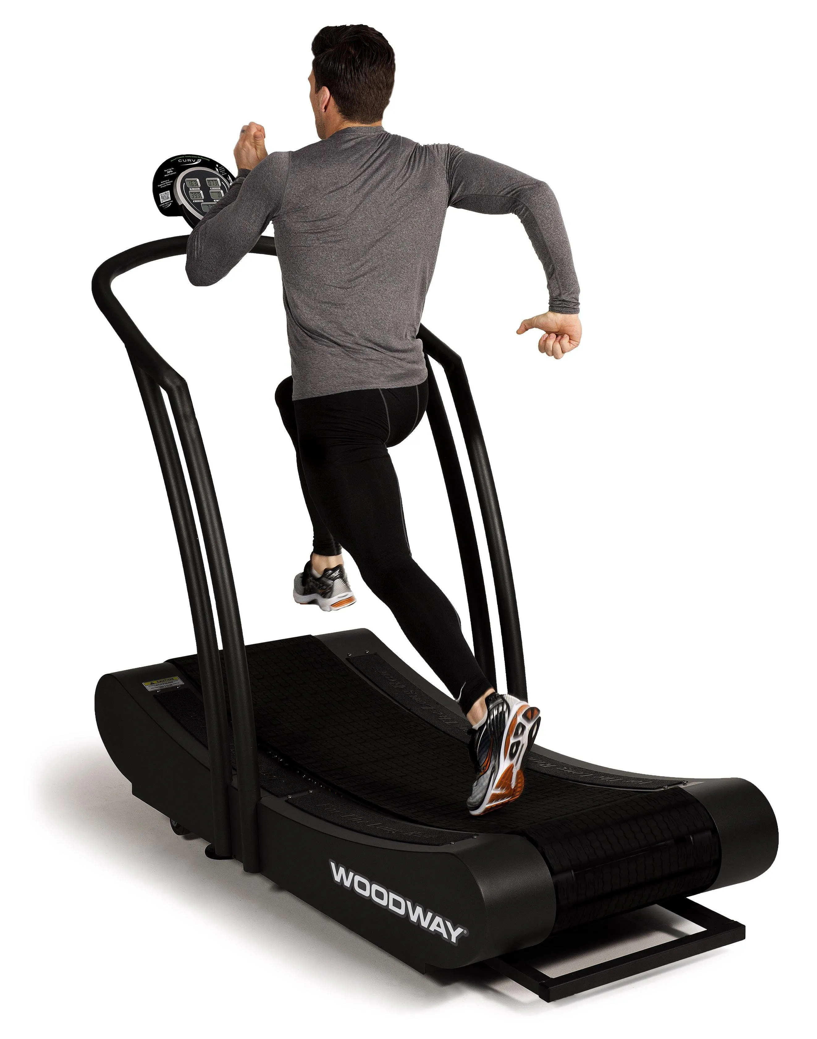 Woodway Curve Treadmill, Gymnastic Rings, Heart rate monitor chest strap, Bumper Plates