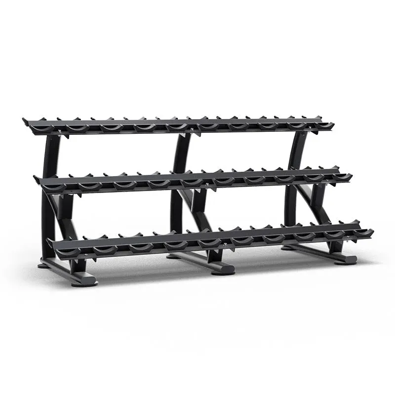 Everyday Must-Have Element Fitness 3-Tier Fixed Pro-Style Dumbbell Saddle Rack | 15 Pairs Popular Choice, Elliptical,Cross trainers, Cold therapy wrap