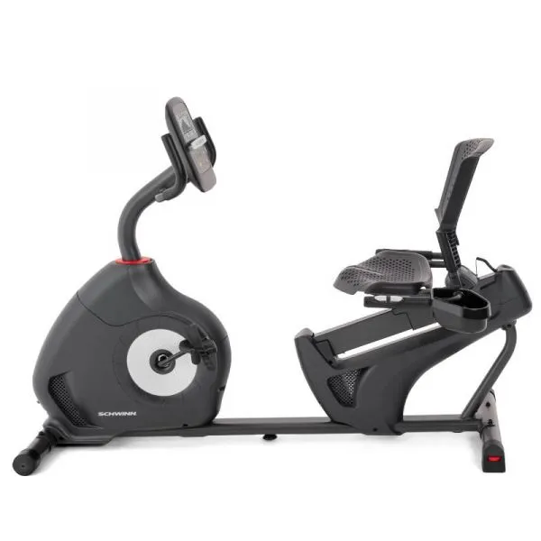 Schwinn 230 Recumbent Bike, Equipment Storage, Yoga strap with buckle, Upper Body Bikes