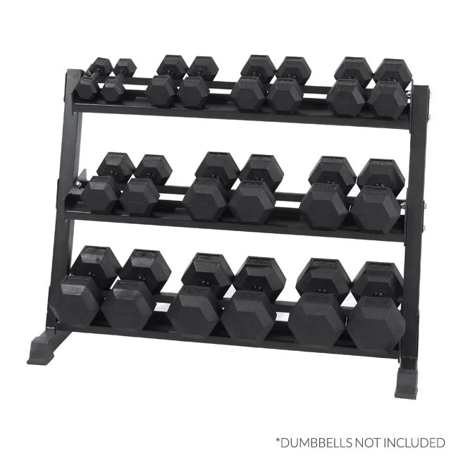 XM FITNESS 3-Tier Dumbbell Storage Rack, Yoga Bolster