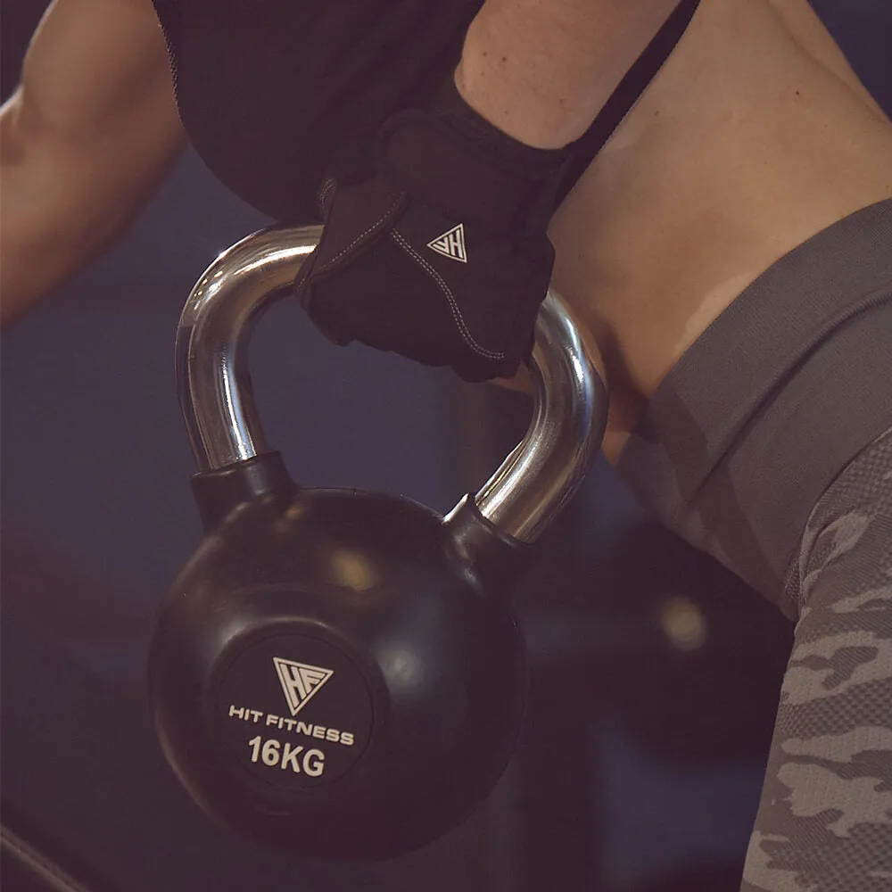Kettlebell with Chrome Handle | 16kg, Heart rate monitor chest strap, Front Drive