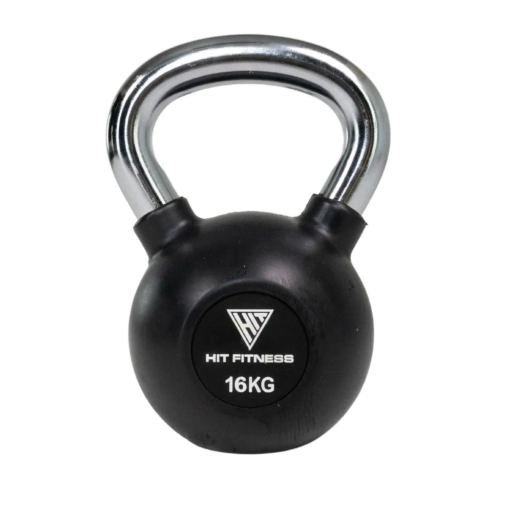 Everyones Talking Kettlebell with Chrome Handle | 16kg Top-Rated, Personal Fixed Barbell, Strength Bands, Wall mounted bike rack