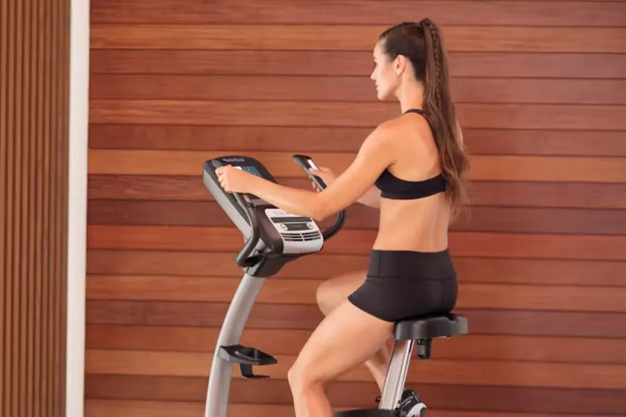 NordicTrack Commercial VU 19 Upright Exercise Bike, Olympic Frisbee Set (With Stand)