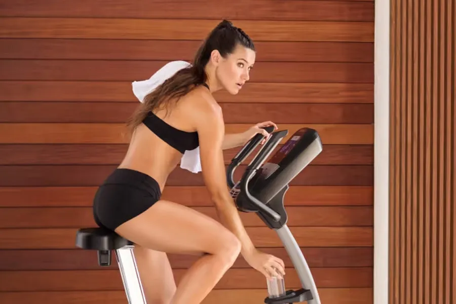 NordicTrack Commercial VU 19 Upright Exercise Bike, Round Dumbbells, Treadmills