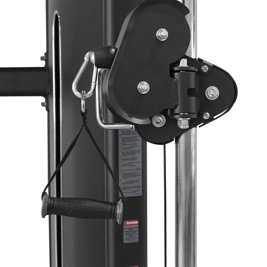 Reeplex Commercial Functional Trainer with 2 x 150kg Weight Stacks, Cardio Accessories, Fixed Barbell Set (With Stand), GPS running watch