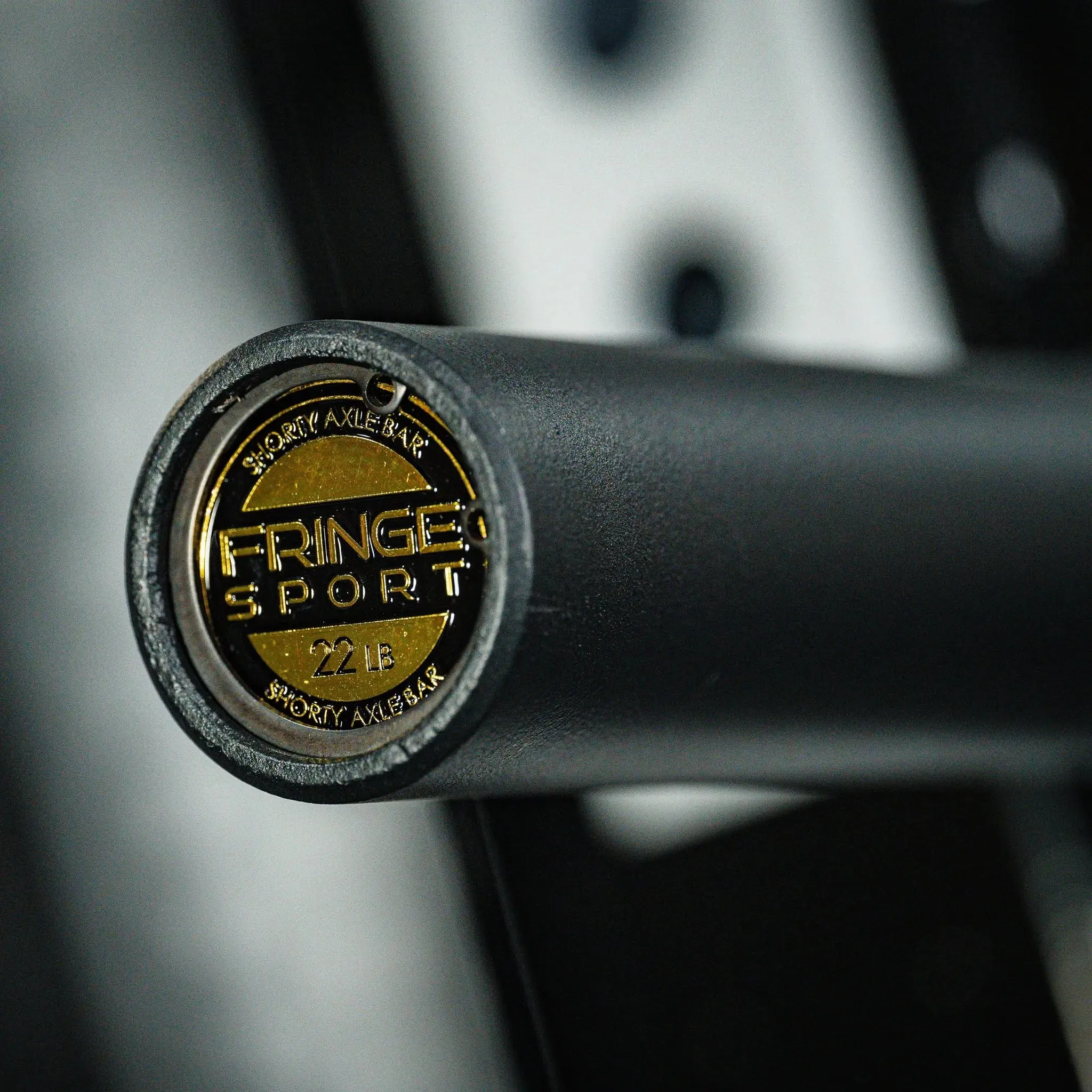 Stubby Axle Barbell - Rackable Shorty Bar, Protein shaker bottle