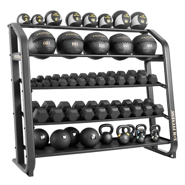XM Fitness 5 Tier Multi Storage Rack, Gym Massagers, Suspension trainer straps
