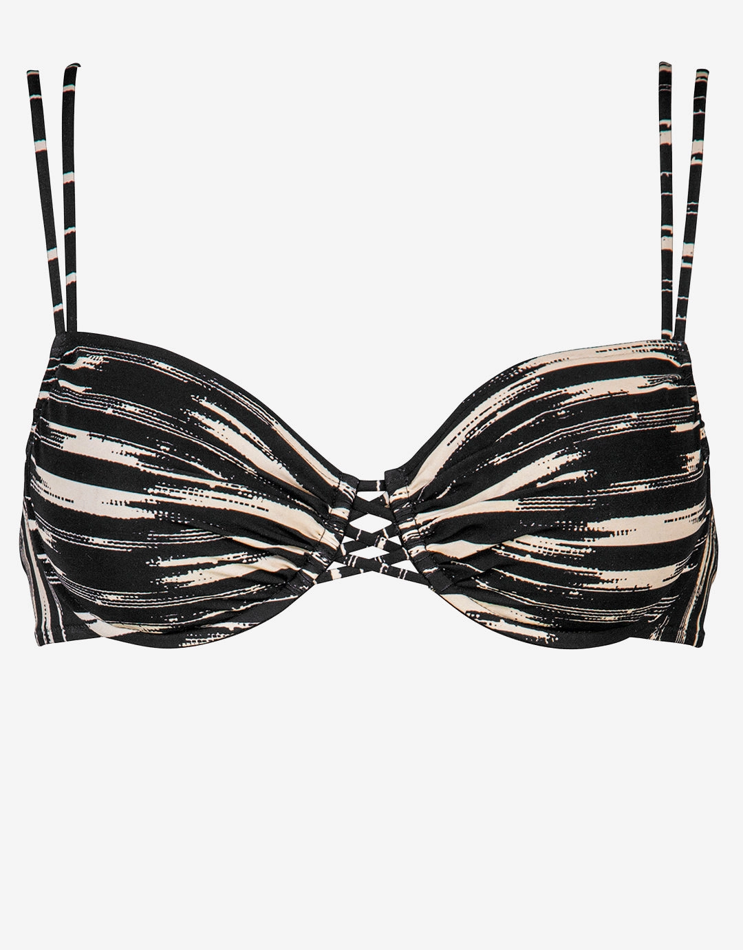 Expedition Underwired Bikini Top - Black and Cream