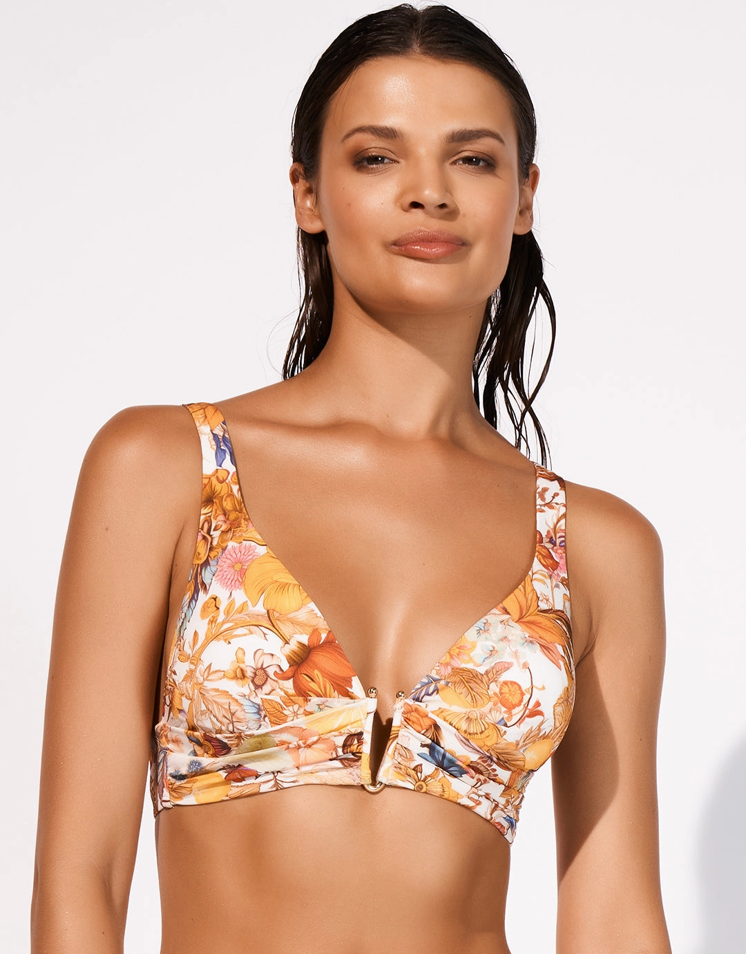 Exuberance Banded Bikini Top - Solar