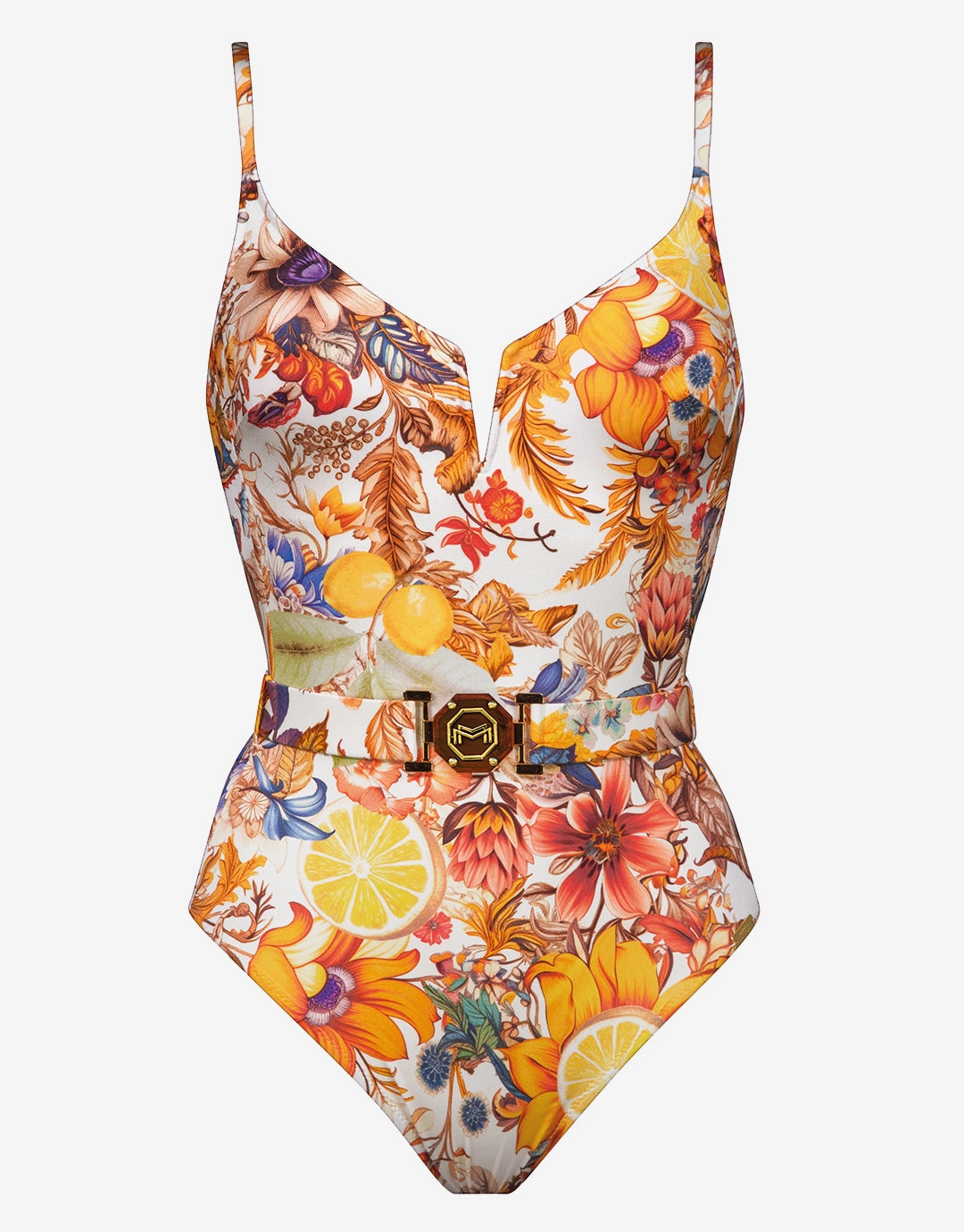 Exuberance Belted Swimsuit - Solar
