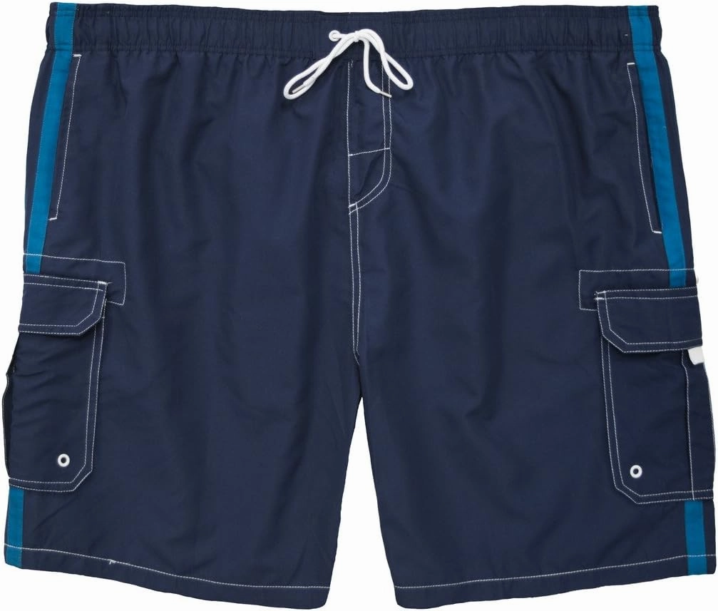 Falcon Bay Big Men's Cargo Swim Trunks - Tropical Print