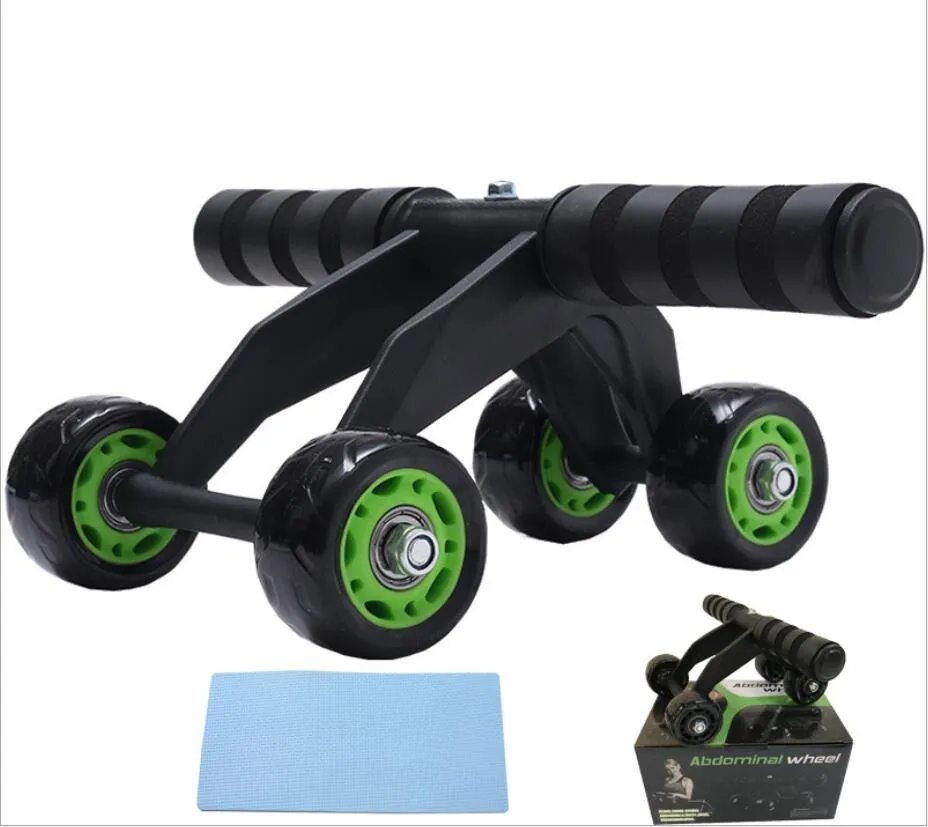 4 Wheels Ab Roller for Core Workout, Single Stations, Energy Bags And Sandbags